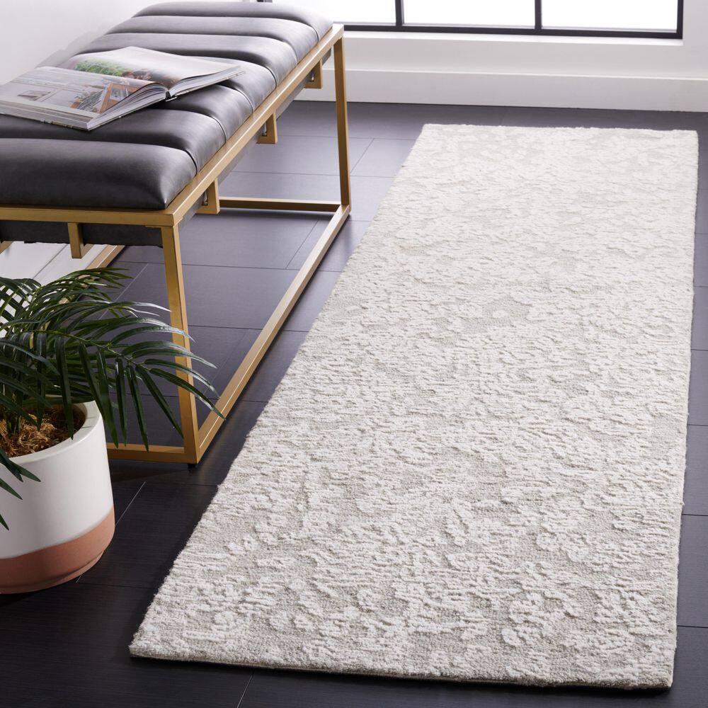 Metro MET805 Hand Tufted Runner Rug - Light Grey - 2'3"x8' - Safavieh.