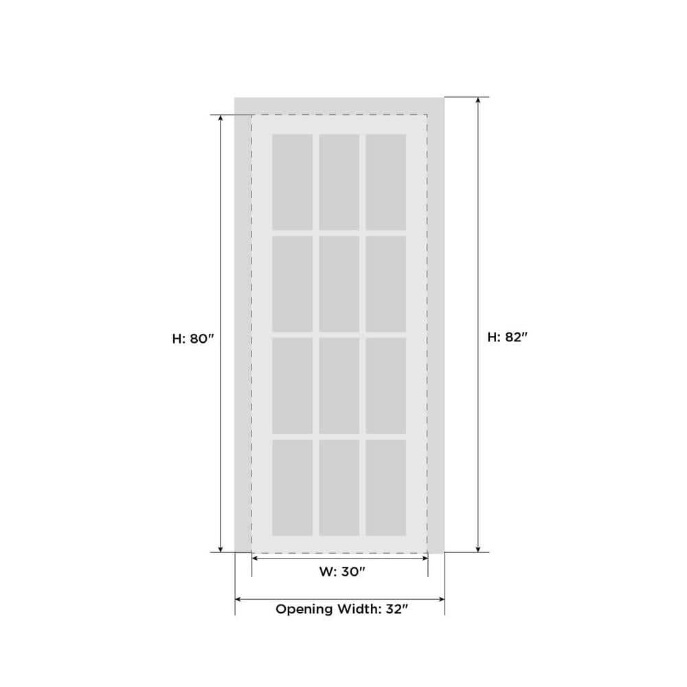 Modern Wood Interior Pre-Hung Door with Hardware | Planum 0888 White Silk | Single Panel Frame Trims | Bathroom Bedroom Sturdy Doors-30" x 80"