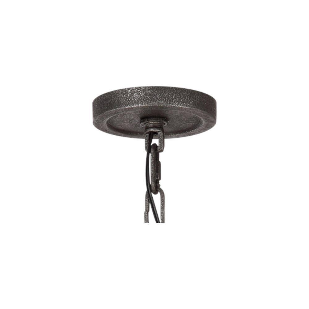 Steffens Iron & Textured Glass Chandelier (24"-48")
