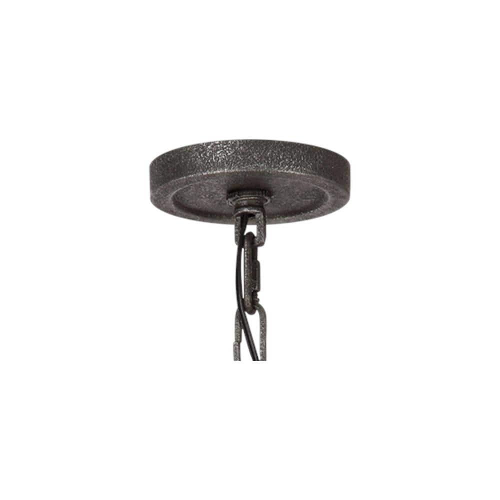 Steffens Iron & Textured Glass Chandelier (24"-48")