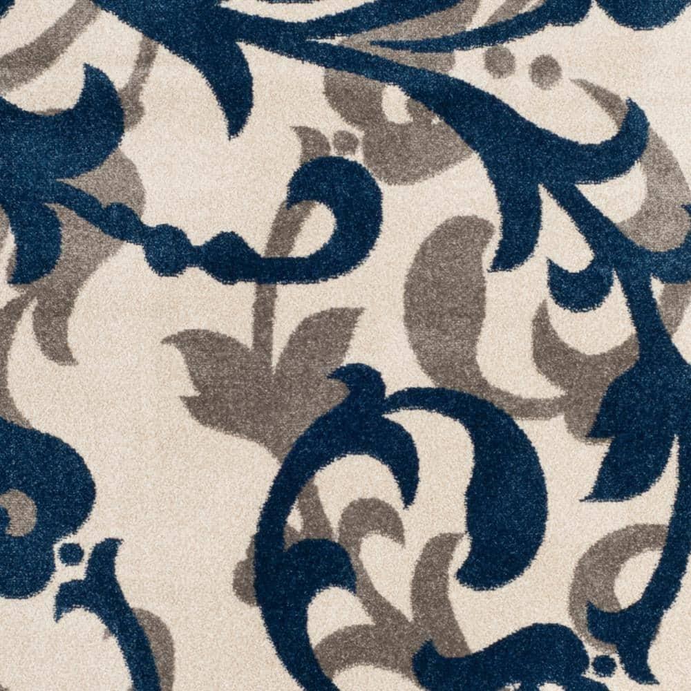 SAFAVIEH Amherst Millard Floral Area Rug, Ivory/Navy, 8' x 10'