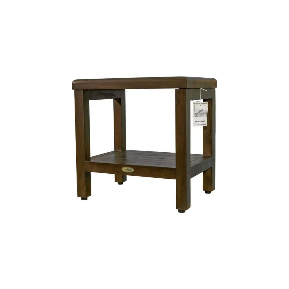 Decoteak Eleganto, Teak Shower Bench, Teak Wood Shower Bench, Teak Shower Bench, Teak Shower Stool