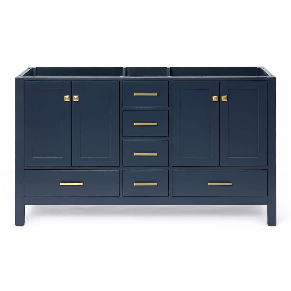 Ariel A061d-Bc Cambridge 60" Double Free Standing Vanity Cabinet Only - Blue