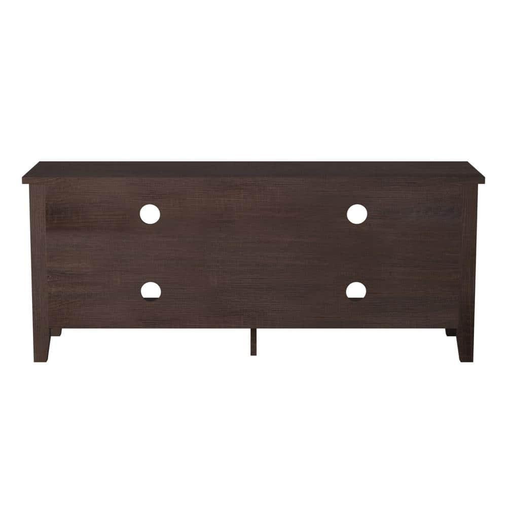 Walker Edison Open Storage TV Stand for TVs up to 65", Espresso