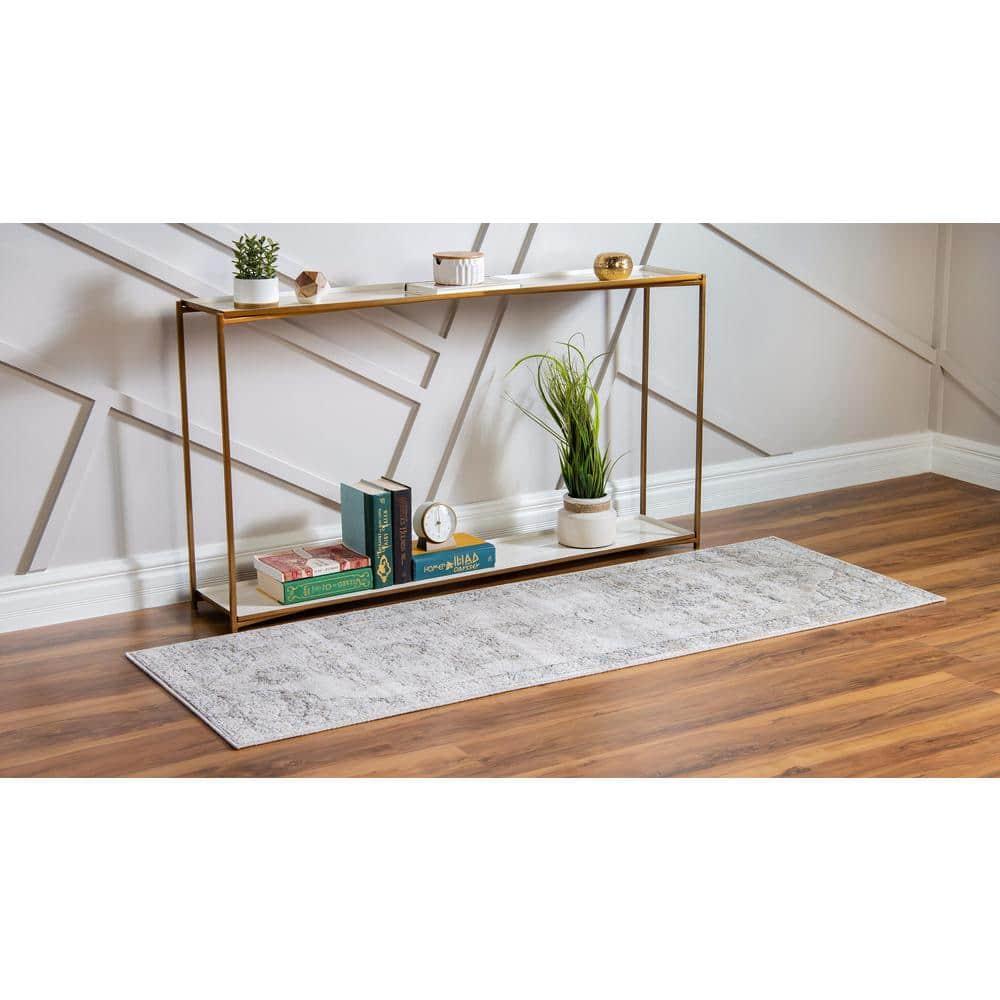 Unique Loom Portland Collection Area Rug - Canby (2'  x 8' Runner Ivory/Beige)