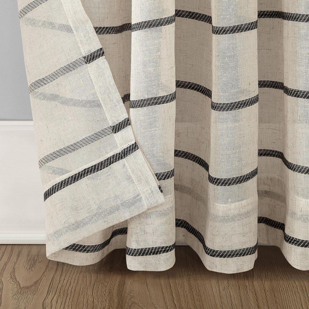 Clean Window Aso Twill Stripe Anti-Dust Linen Blend Sheer Curtain Panel & Reviews | Wayfair
