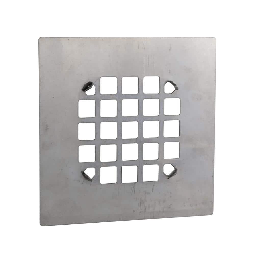 4010171 DRAIN COVER SQR SNP CHR Danco 4-1/4 in. Chrome Gray Square Drain Cover (Pack of 1)