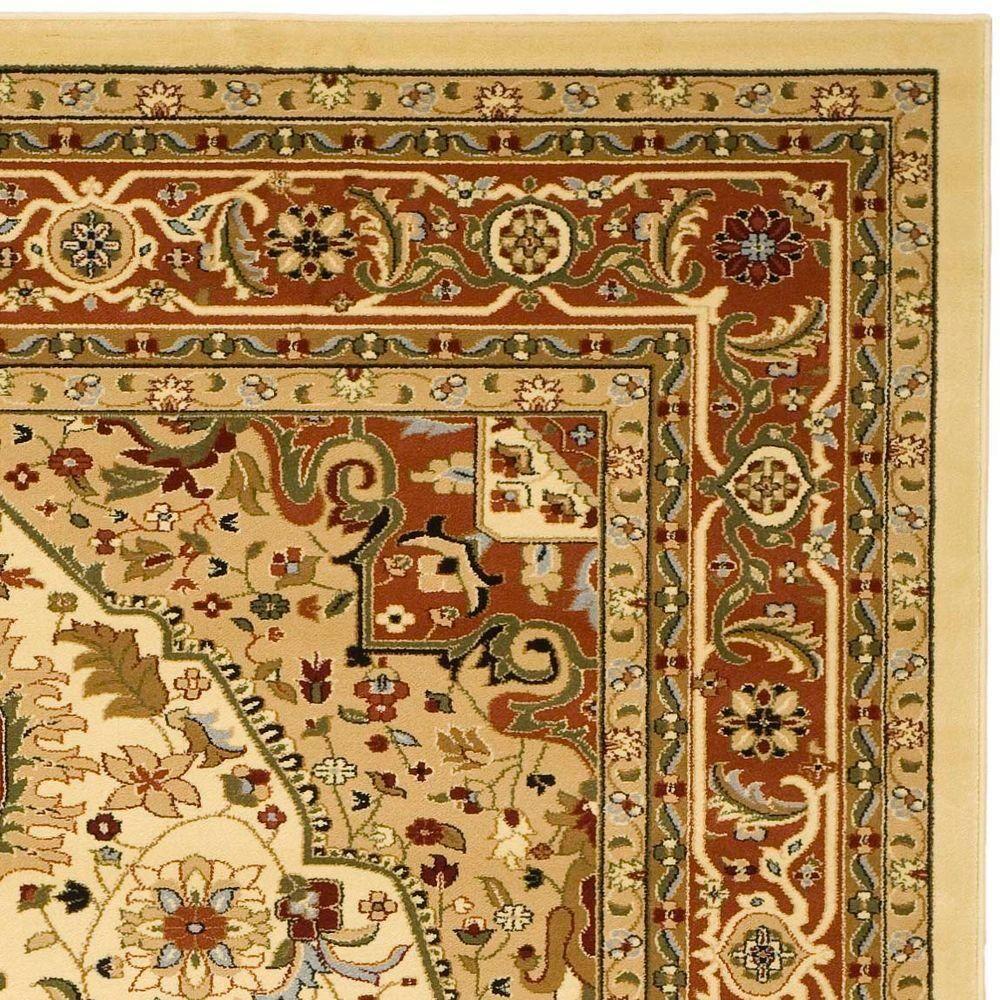 Lyndhurst Heriz LNH330 Power Loomed Area Rug - Ivory/Rust - 8'x11' - Safavieh