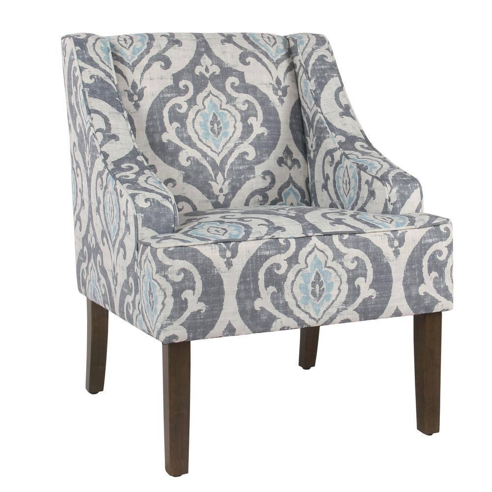 Classic Swoop Accent Armchair Suri Blue - HomePop