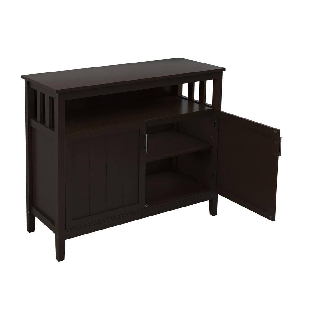 Direct Wicker UBS-W28209564 Kitchen Storage Sideboard & Buffet Server Cabinet, Brown