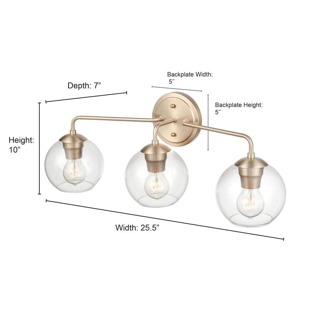 Millennium Lighting 3 - Light Vanity in  Matte Black