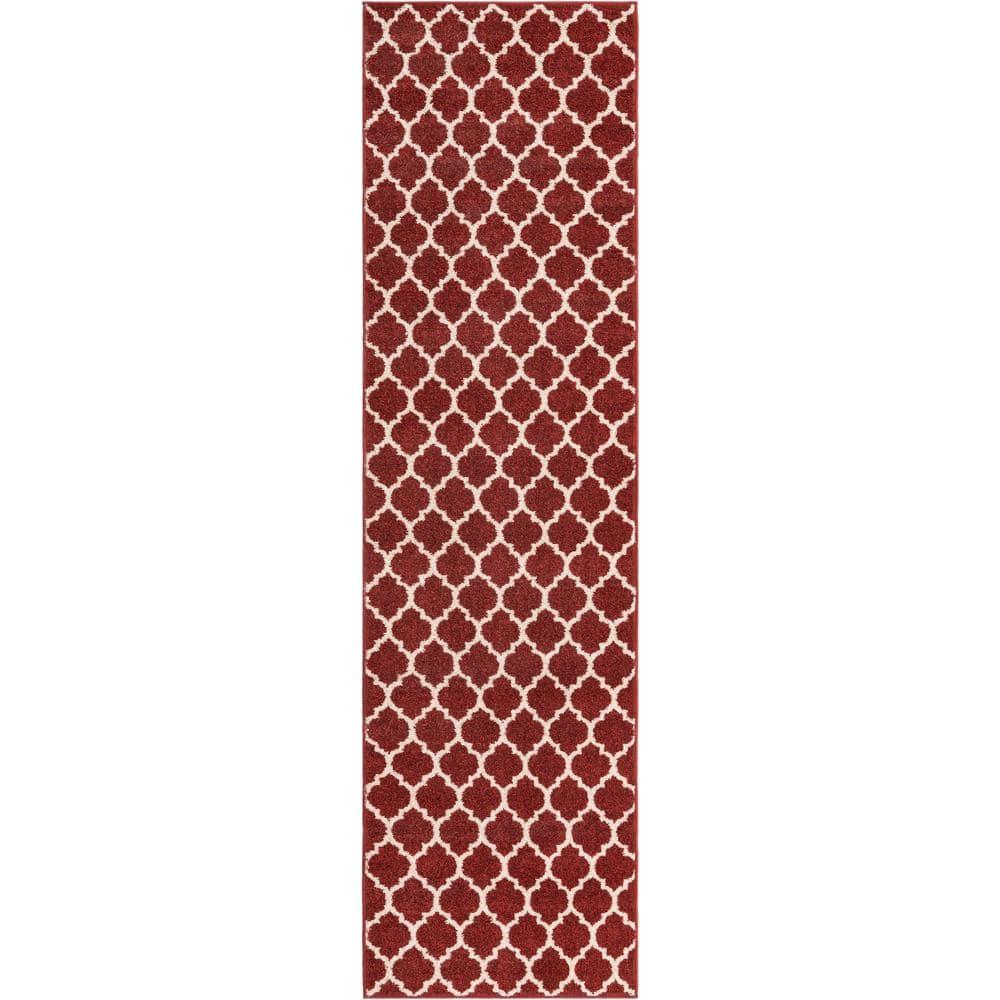 Trellis Philadelphia Red/Beige 2' 7 x 10' 0 Runner Rug