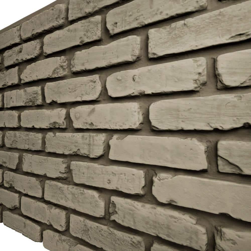StoneCraft Aged Brick Faux Brick Panel, 46 7/8"W x 27"H x 1 1/4"D