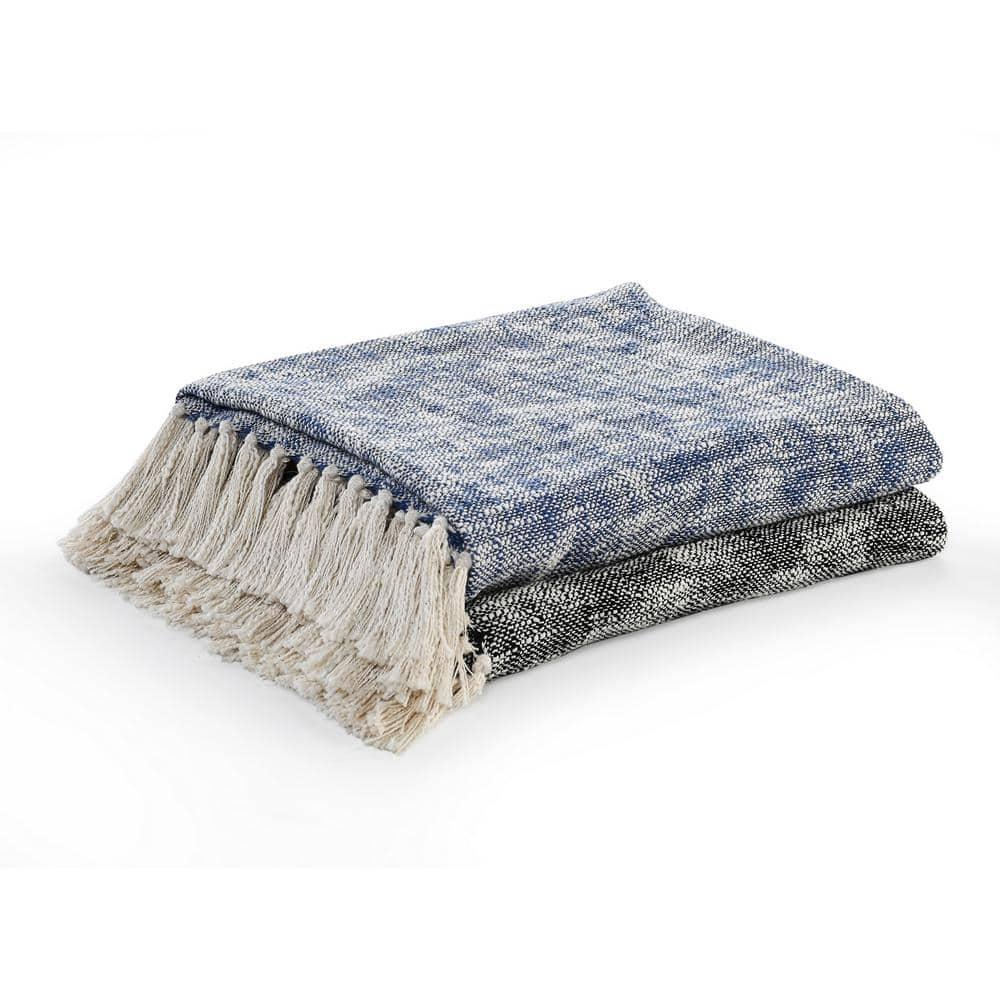 Handmade Solid 100% Cotton Woven Throw Blanket