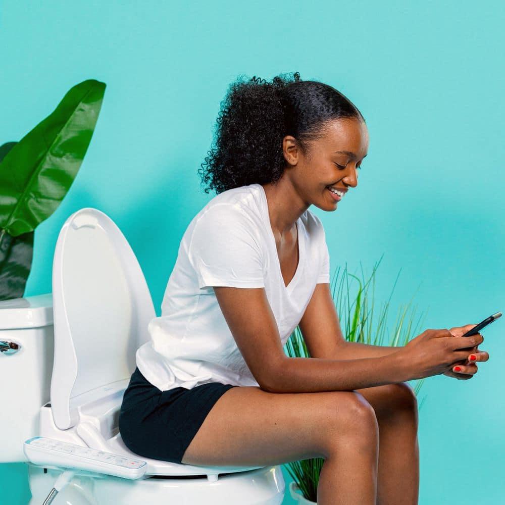 BidetMate 1000 Series Japanese Toilet Seat with Heated Bidet & Control Panel, Elongated