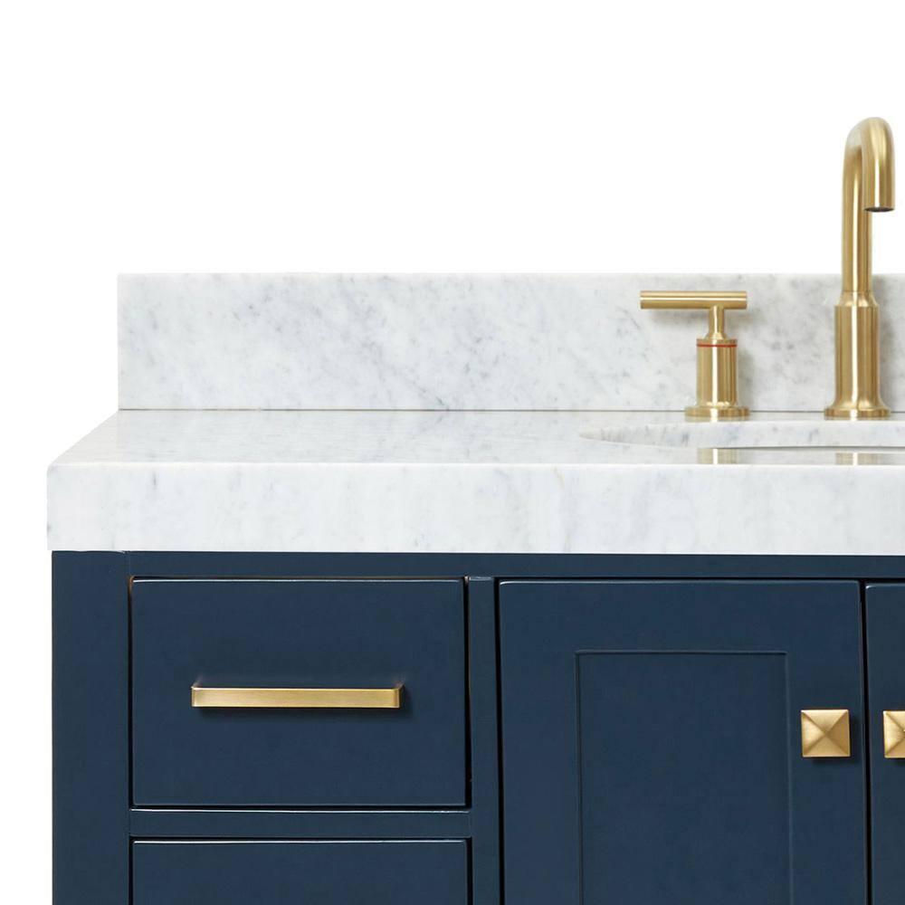 Cambridge 42'' Single Bathroom Vanity with Carrara Marble Top