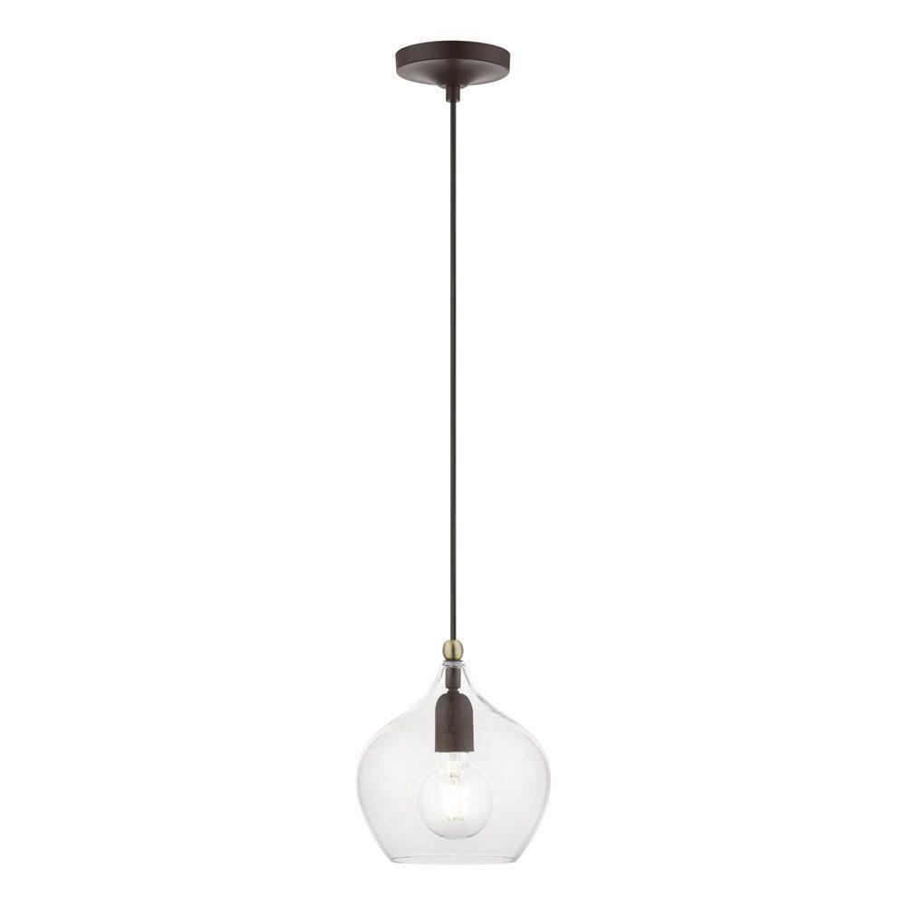 Livex Lighting Aldrich 1 - Light Pendant in  Bronze/Antique Brass