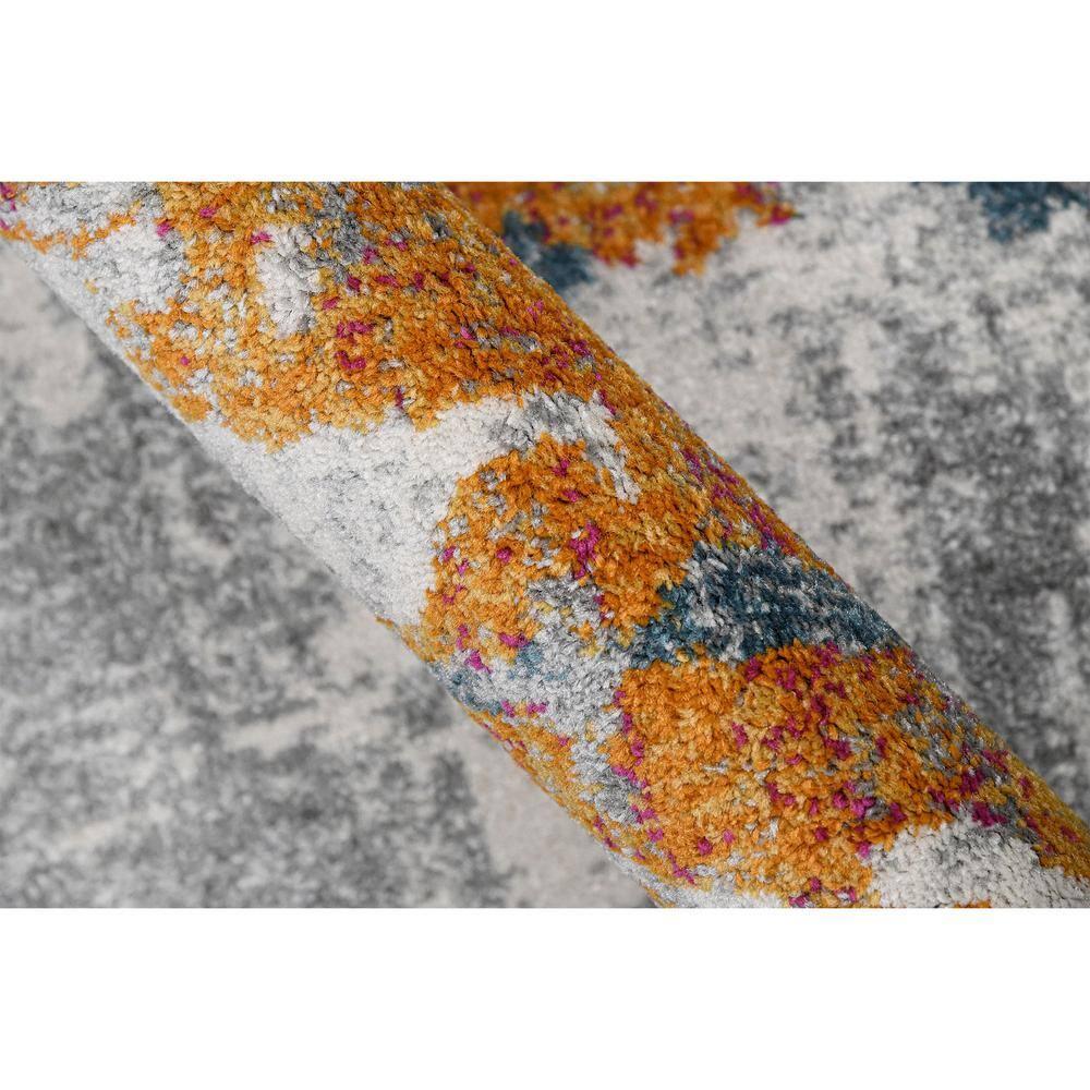Chelsea Abstract Transitional Durable Performance Orange/Blue Area Rug