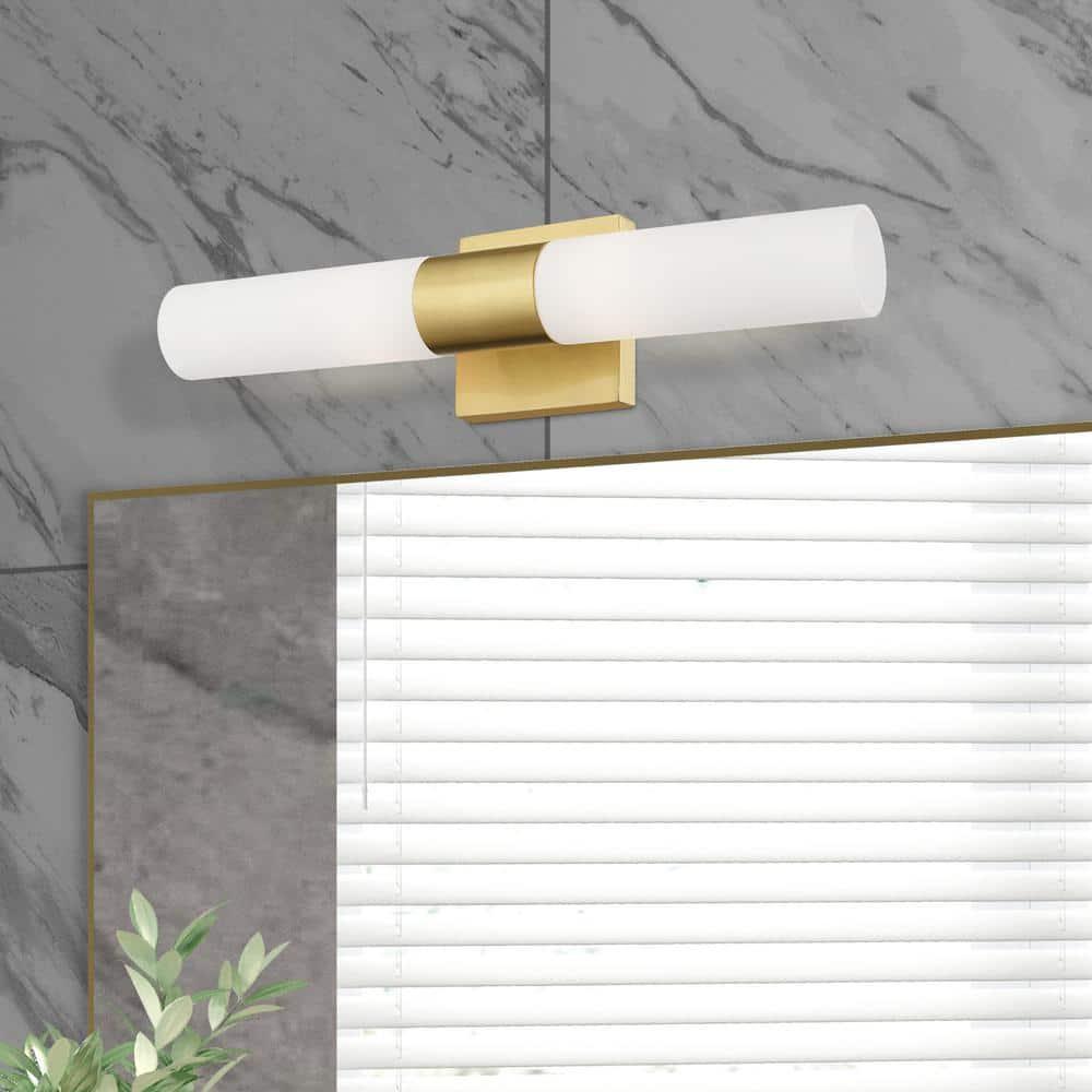 Livex Lighting Aero 2 - Light Vanity in  Satin Brass