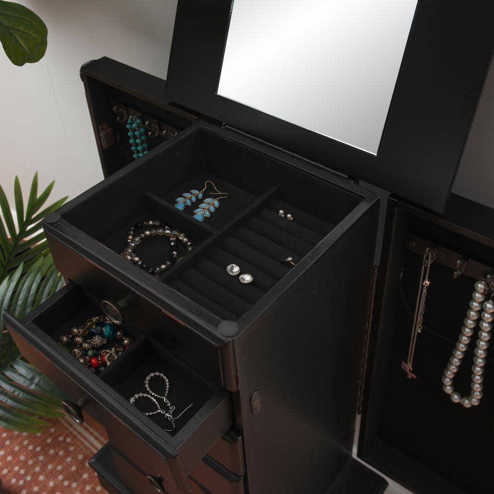 Powell Traditional Ebony Jewelry Armoire