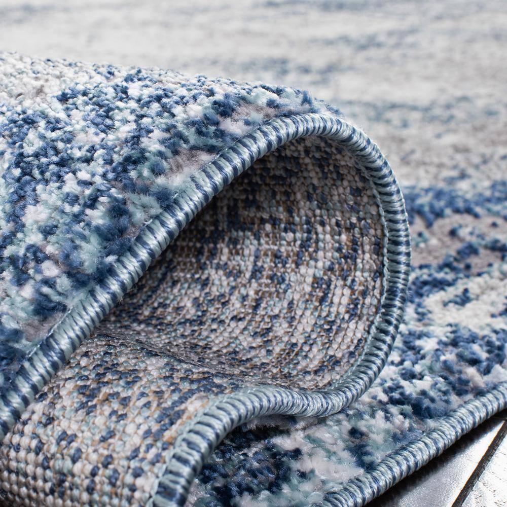 Aston ASN704 Power Loomed Indoor Accent Rug - Navy/Grey - 3'x3' - Safavieh