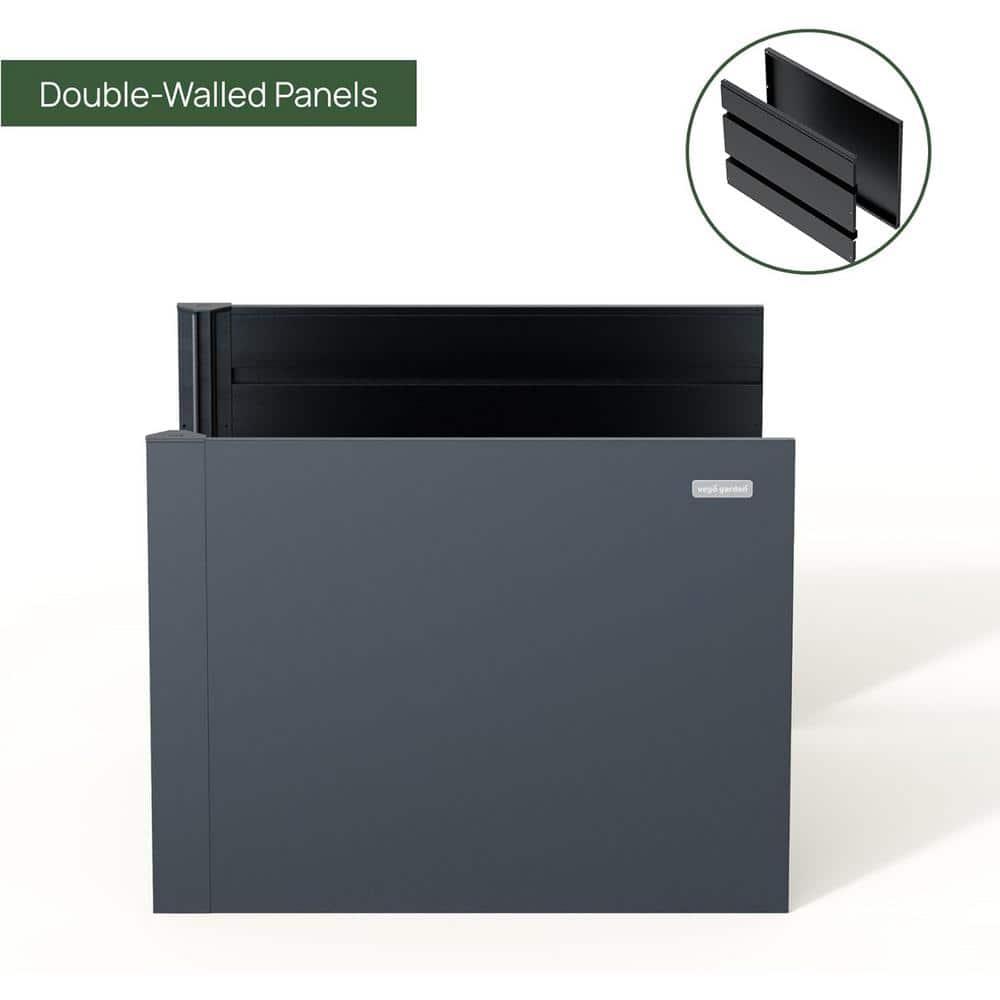 Vego Garden Modern 32" Tall Metal Outdoor Long Planter Box