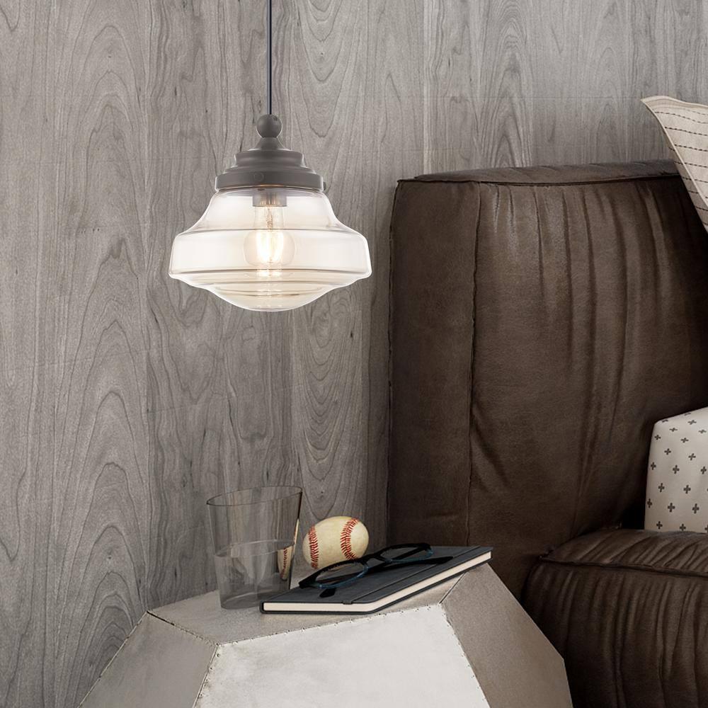 Livex Lighting Art Glass 1 - Light Pendant in  English Bronze