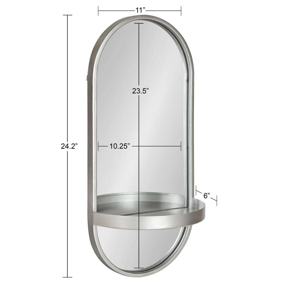 Lumi Metal Flat Mirror with Shelves