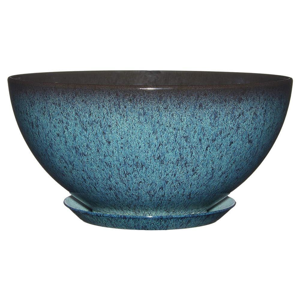 Classic Home and Garden 9010D-375R 10" Rosie Bowl Planter, Indigo Speckle