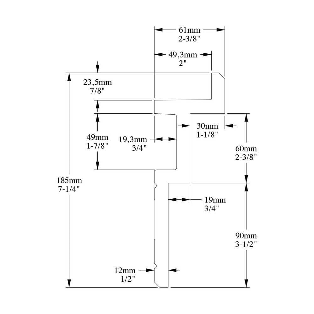 Orac Decor 2 in x 7-1/4 in x 78-3/4 in Primed White Plain Polyurethane Crown Moulding