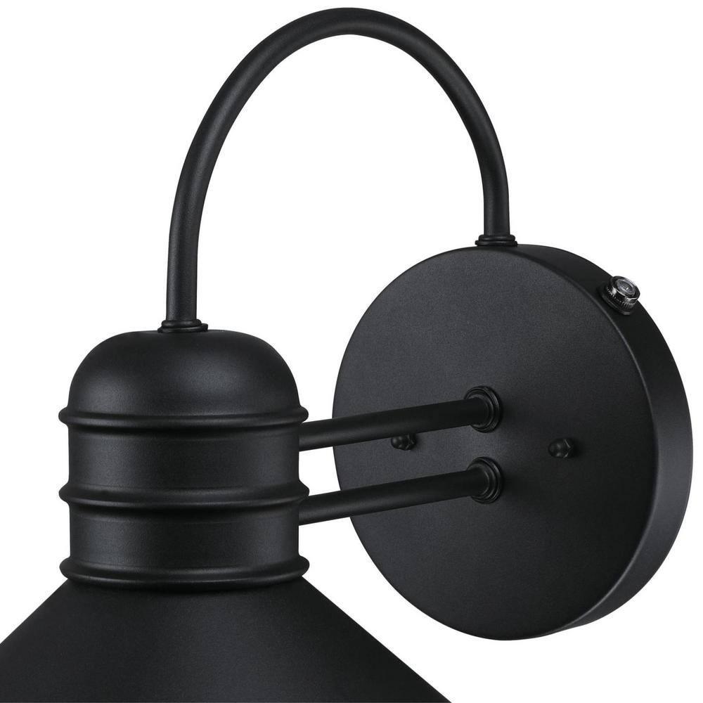 Westinghouse Lighting  Watts Creek One Light Outdoor Wall Fixture with Dusk to Dawn Sensor, Textured Black Finish - 1-Light