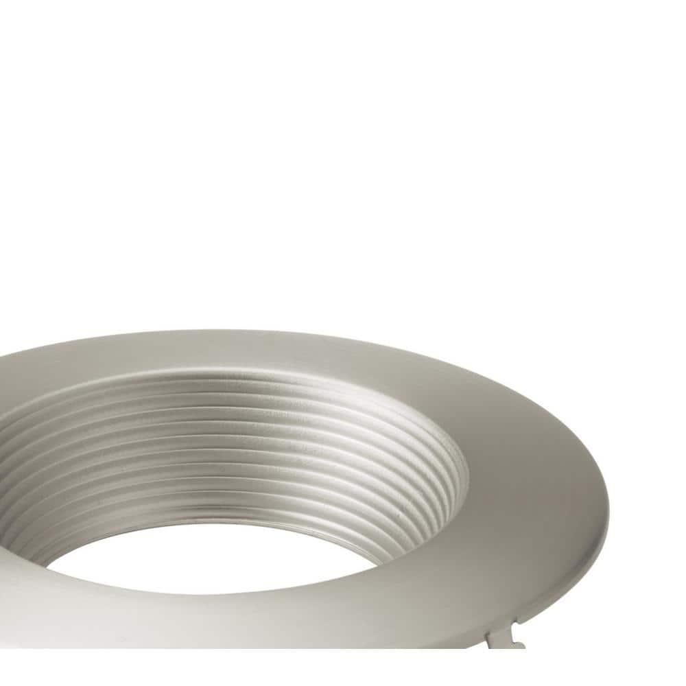 Brushed Nickel 4-Inch Round Recessed Downlight Trim