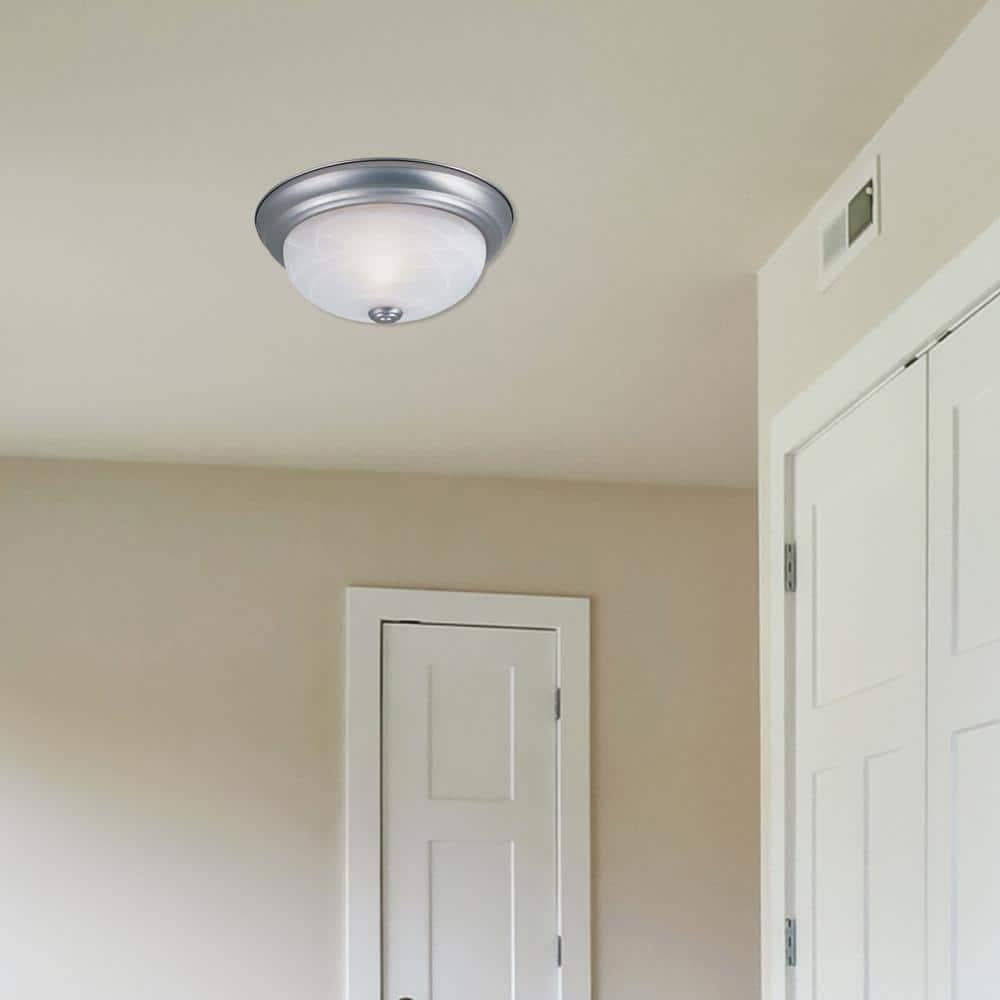 Designers Fountain 15 inch 3-Light Pewter Flush Mount Ceiling Light, 1257L-PW-AL