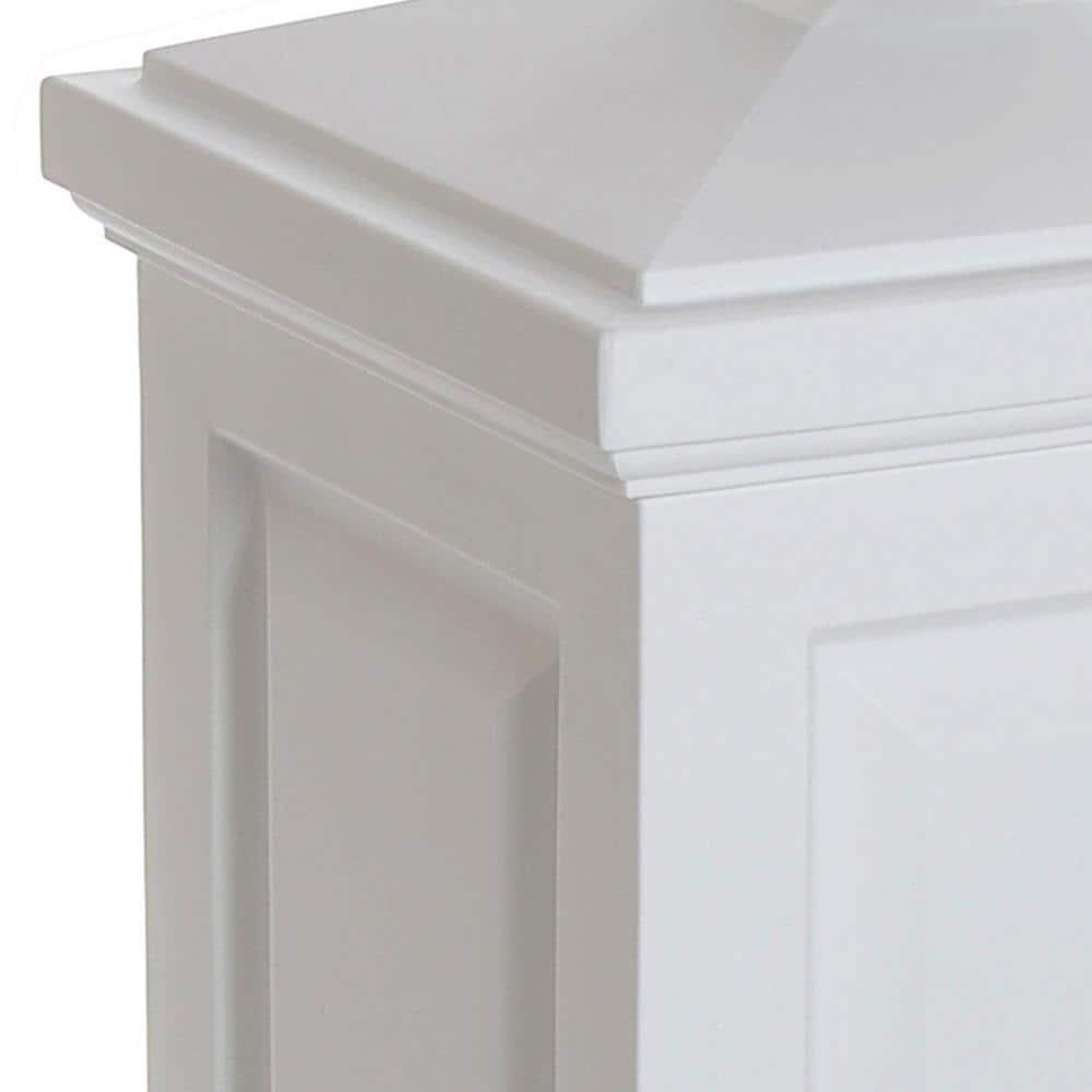 Mayne Berkshire Weatherproof Traditional Plastic Waste Bin in White