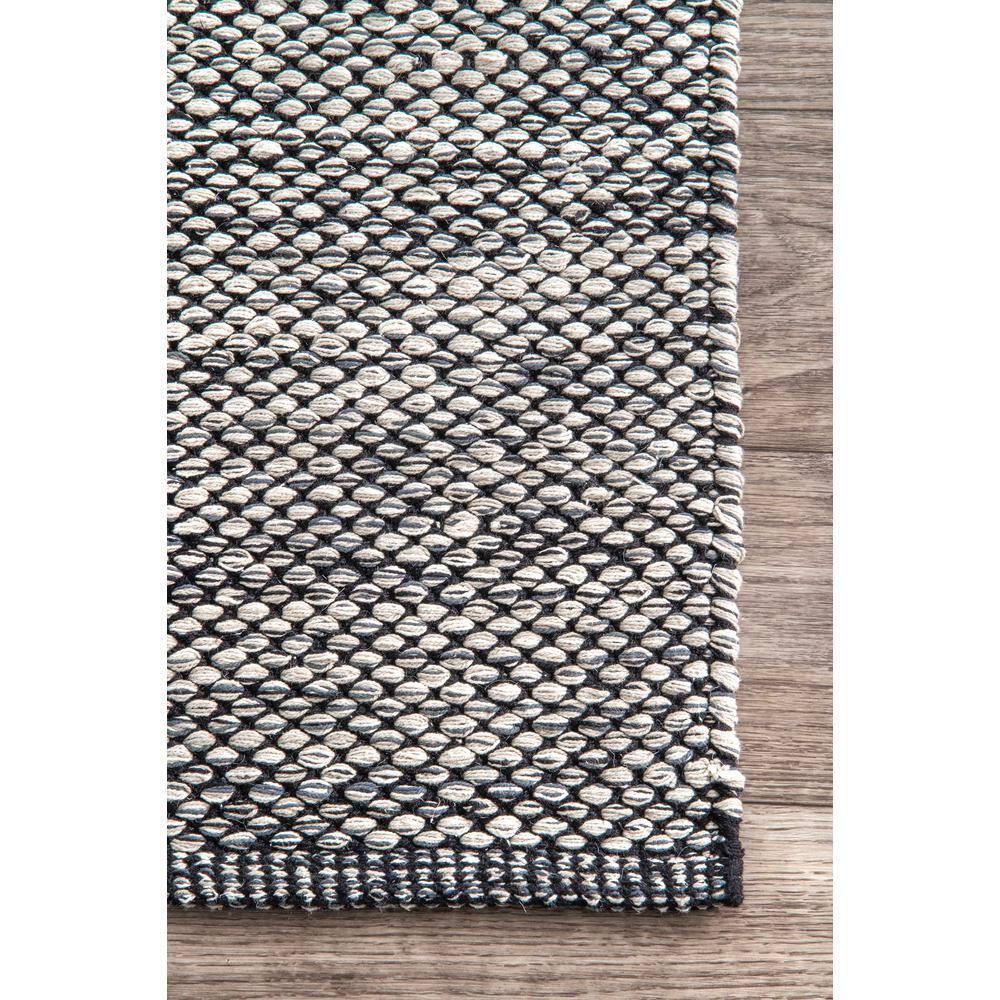 Nuloom Alessi Solid Farmhouse Cotton Kitchen Runner Indoor Area Rug - Hallway, Entryway, 2' 6" x 6', Gray