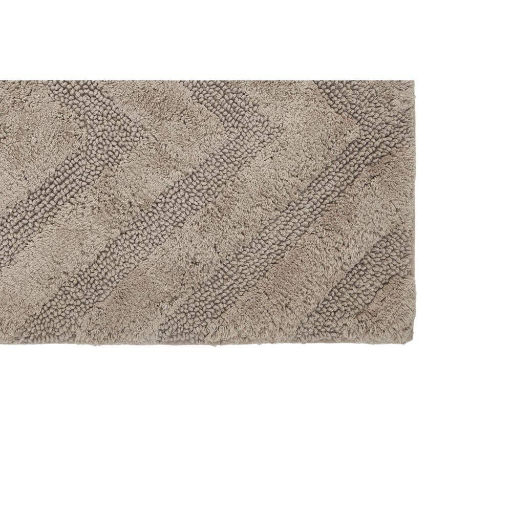 Better Trends Hugo 100% Cotton Tufted Non-Slip Backing Bath Rug 20" x 60" Runner - Beige