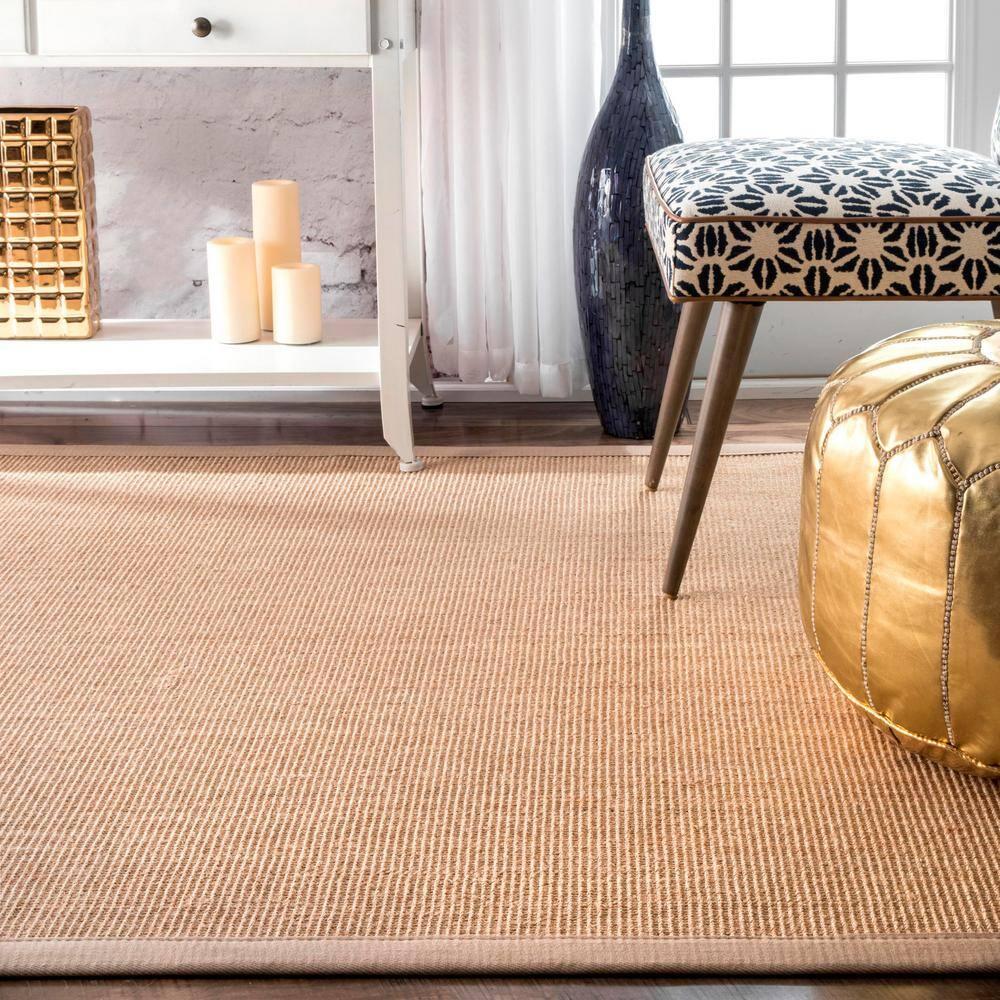 3'x5' Machine Woven orsay sisal Accent Rug Beige - nuLOOM: Modern Indoor Low Pile Skid-Resistant Area Rug