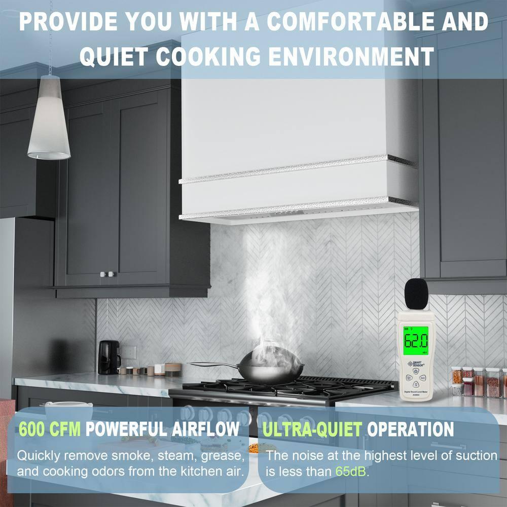 Akicon 36" 600 CFM Ducted (Vented) Wall Range Hood