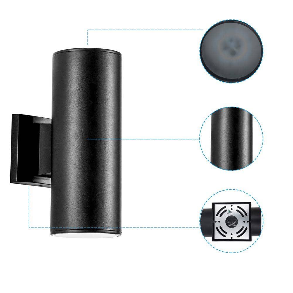 Spitzer 11 in. H Black LED Outdoor Wall Sconce