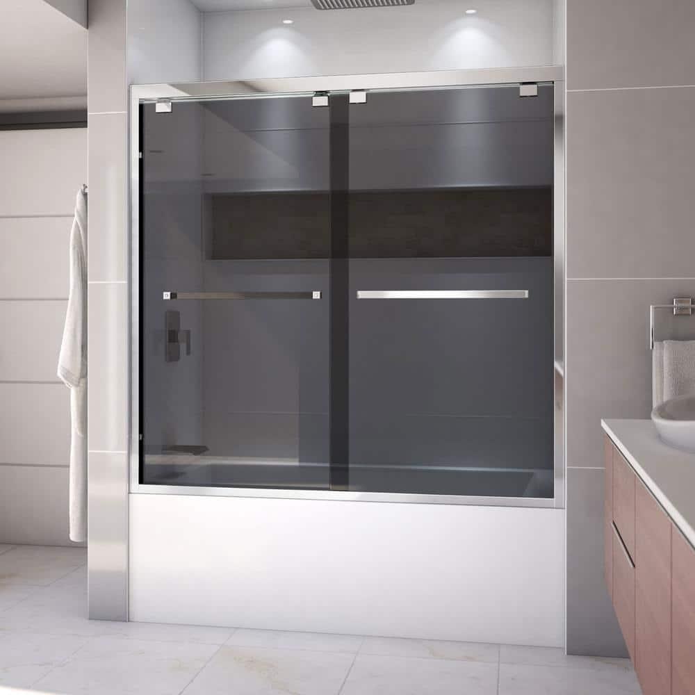 DreamLine Encore 56-60 in. W x 58 in. H Semi-Frameless Bypass Sliding Tub Door