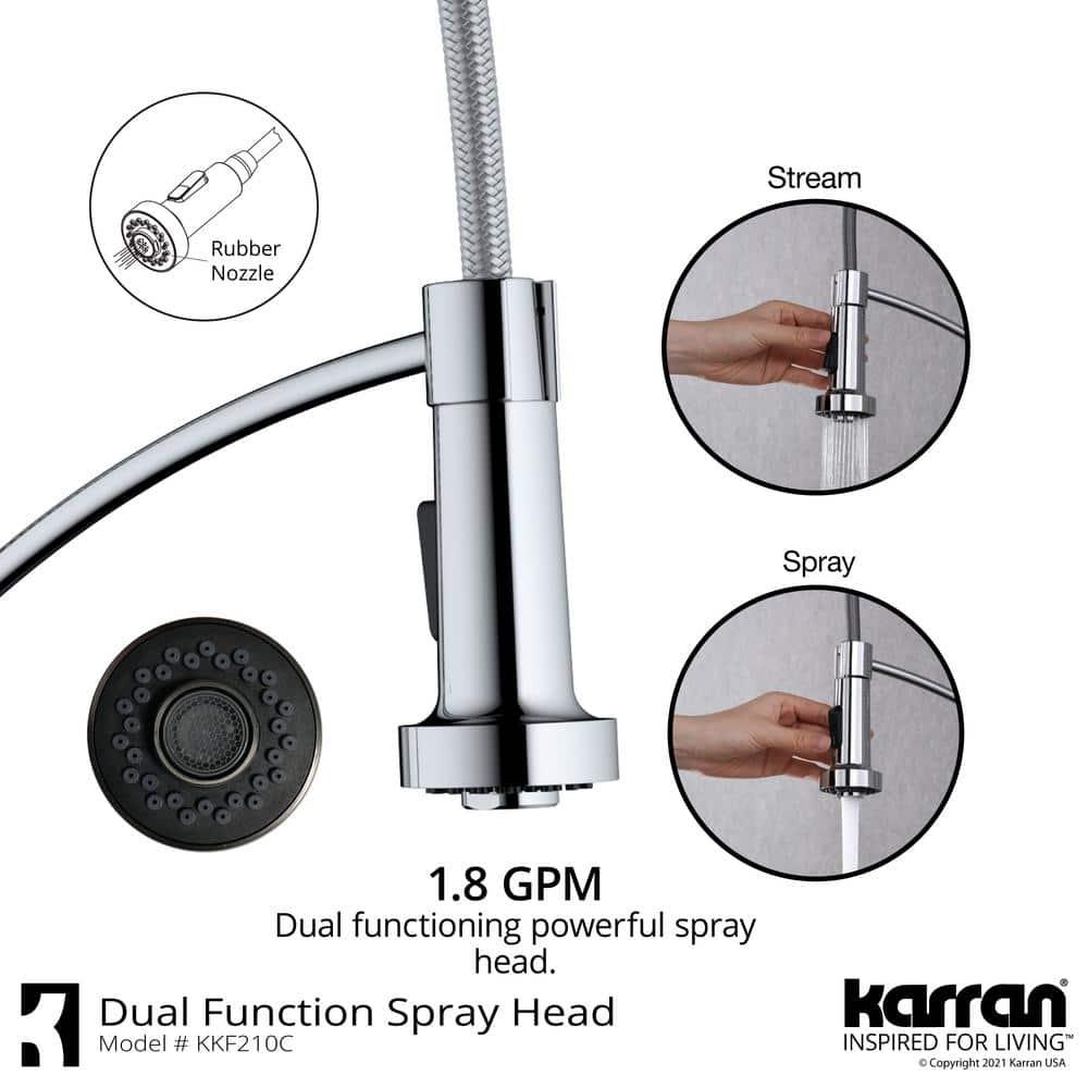 Karran Scottsdale Single-Handle Pull-Down Sprayer Kitchen Faucet