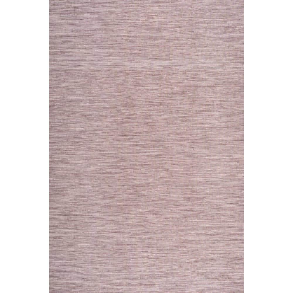 9'x12' Ethan Modern Flatweave Solid  Area Rug, Pink - JONATHAN Y