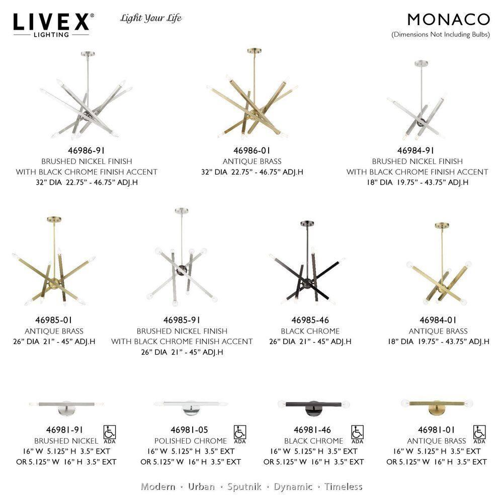 Livex Lighting Moco 2 - Light Wall Light in  Polished Chrome