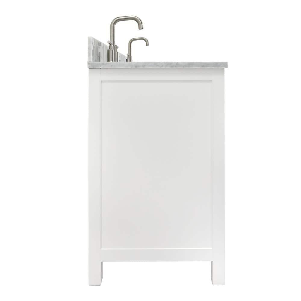 Ariel A067dcw2ovo Cambridge 67" Free Standing Double Oval Basin Vanity Set - White