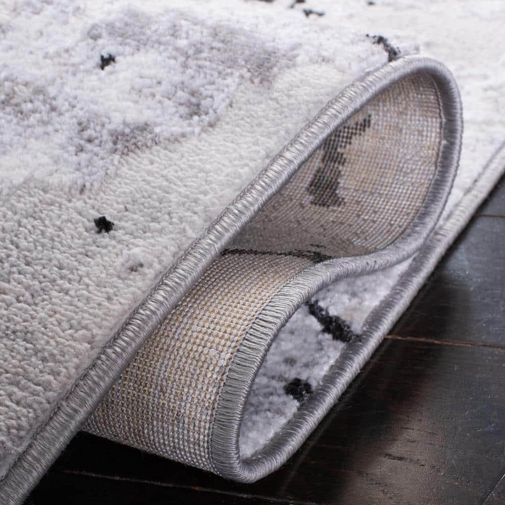 Amelia ALA293 Power Loomed Indoor Area Rug - Grey/Black - 8'x10' - Safavieh