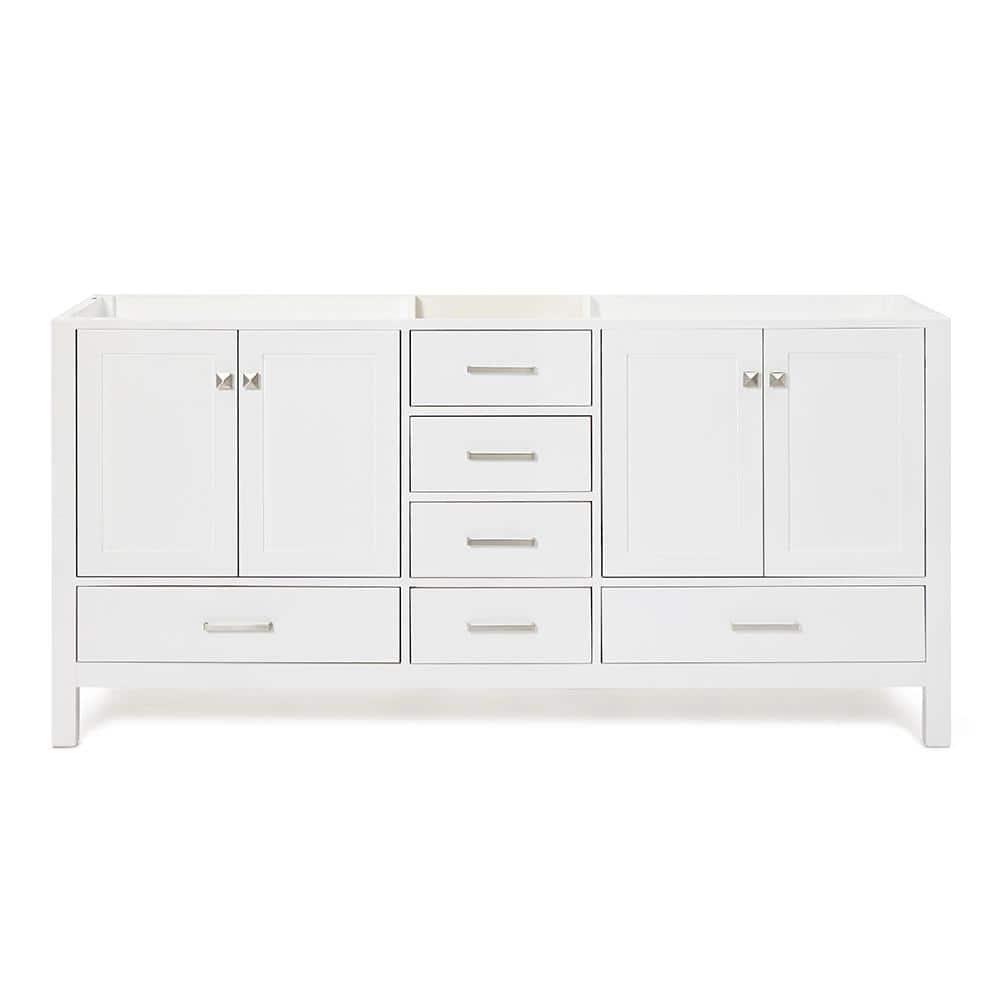 Ariel A073d-Bc Cambridge 72" Double Free Standing Vanity Cabinet Only - White
