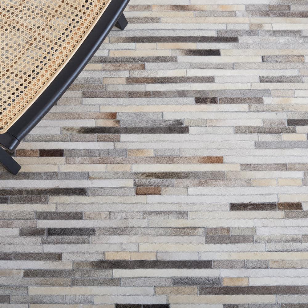 Studio Leather STL809 Hand Woven Runner Rug - Ivory/Grey - 2'3"x7' - Safavieh.
