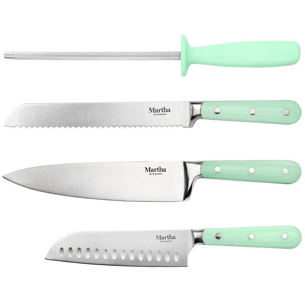 Martha Stewart 14 Piece Stainless Steel Knife Block Set
