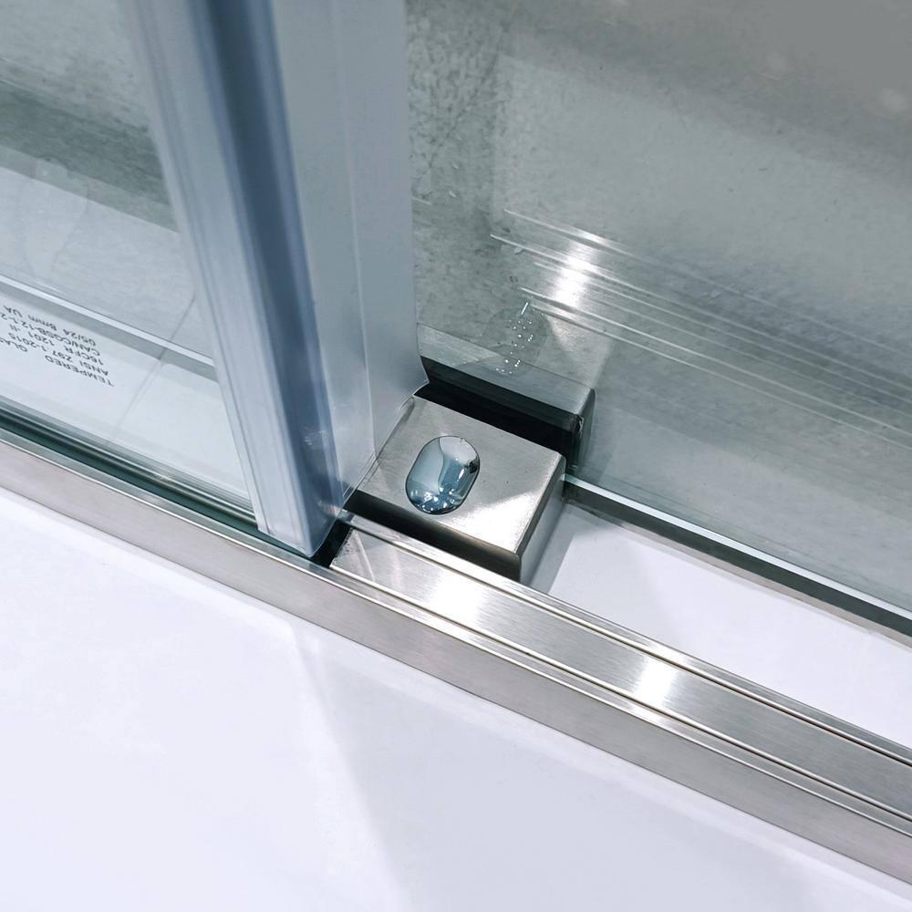 56"-60 ‘W x 75’ Aluminum Framed Single Slide Design Shower Door