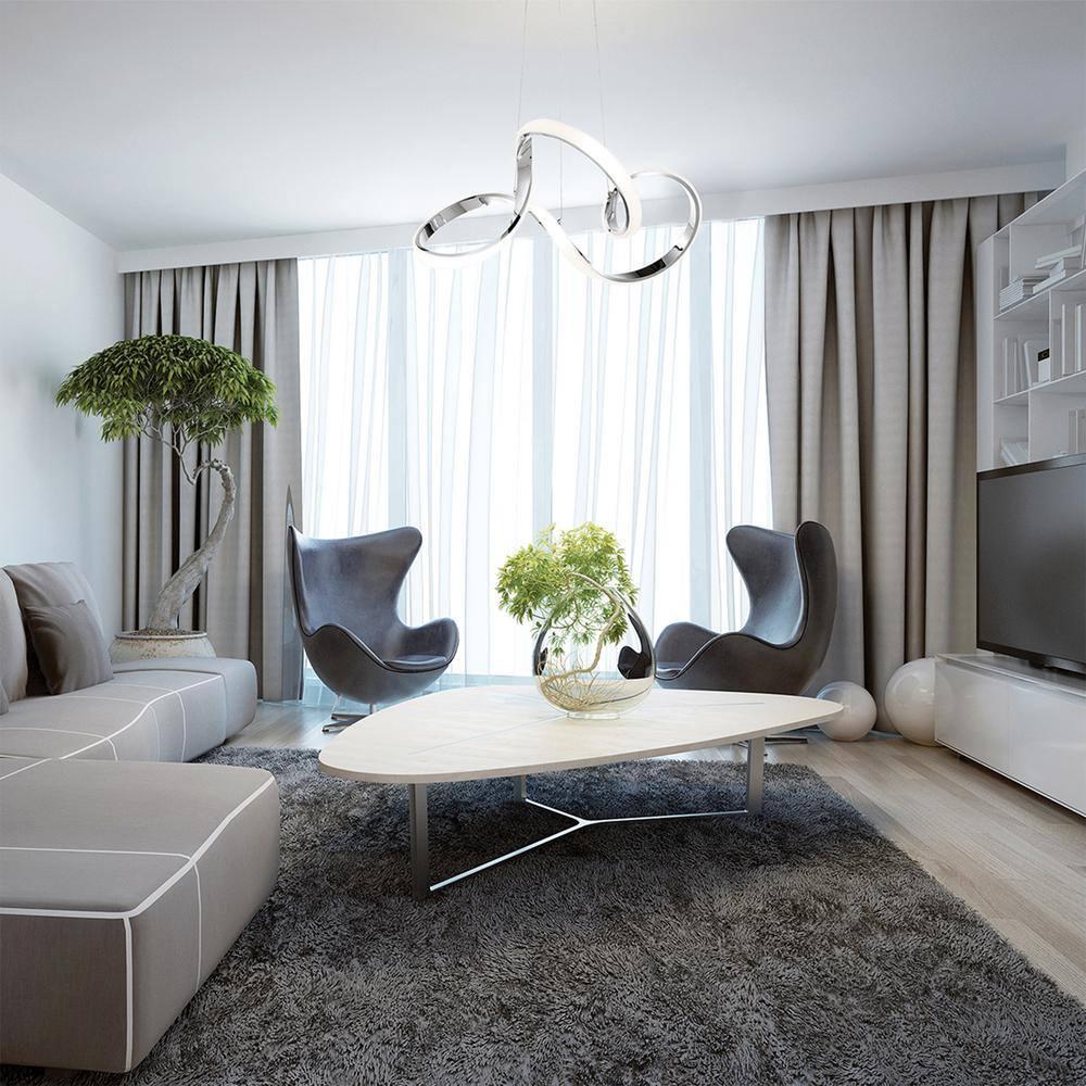 WAC Lighting Vornado 23" LED 3000K Contemporary Aluminum Pendant in Chrome